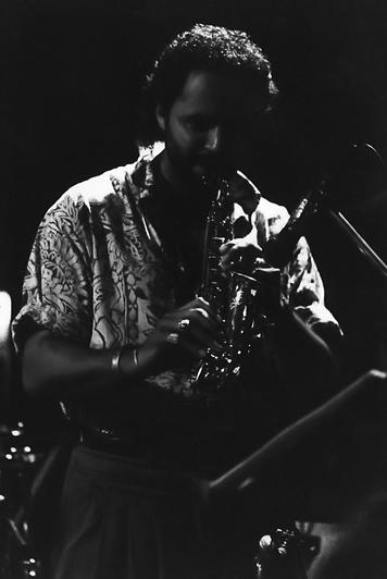 Wayne Preston plays the saxophone, his trademark instrument.
